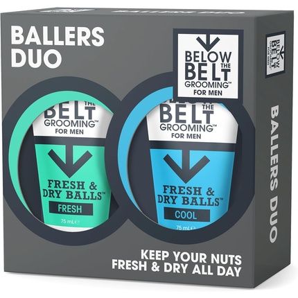 Below The Belt Men'S Groin Deodorant Anti-Chafing Cream Ballers Duo Gift Set