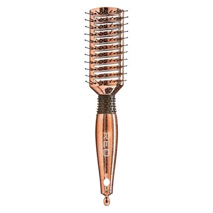Red By Kiss Rose Gold Chrome Paddle Brush With Heat Resistant Bristles For Detangling
