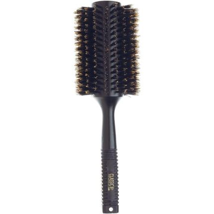 Sibel Classic 66 Black Wooden 70Mm Radial Brush 100% Boar Bristle For Grip & Shine