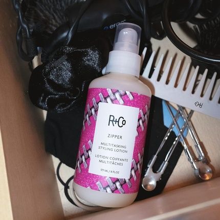 R+Co Zipper Multitasking Styling Lotion Adds Shine Flexible Hold - Image 3
