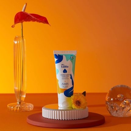 My Lubie Natural Intimate Lubricating Gel With Calendula And Vitamin E - Edible Vegan Moisturizing - Eco-Responsible Packaging - Women/Men - Made In France