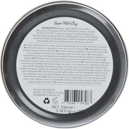 Dapper Dan Super Hold Ultra Matte Clay 100Ml