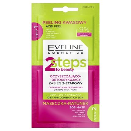 Eveline 2 Steps To Beauty Cleansing And Detoxifying Treatment 2X4Ml