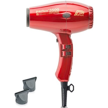 Parlux 3500 Supercompact Ceramic + Ionic Professional Hair Dryer Red