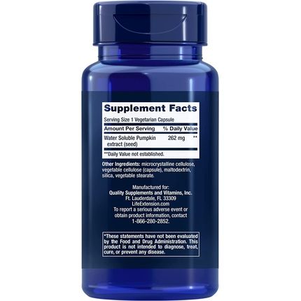 Life Extension Water-Soluble Pumpkin Seed Extract 60 Vcaps