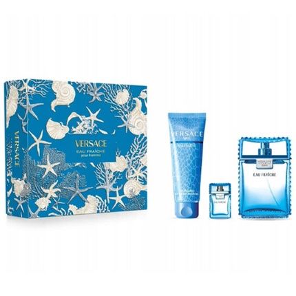 Versace Eau Fraiche Set Eau De Toilette 100Ml Shower Gel 150Ml Mini Eau De Toilette 5Ml
