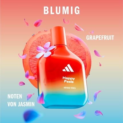 Adidas Vibes Happy Feels Eau De Parfum Unisex Fragrance With Floral Fresh Notes And Natural Essential Oils 100Ml - Image 3