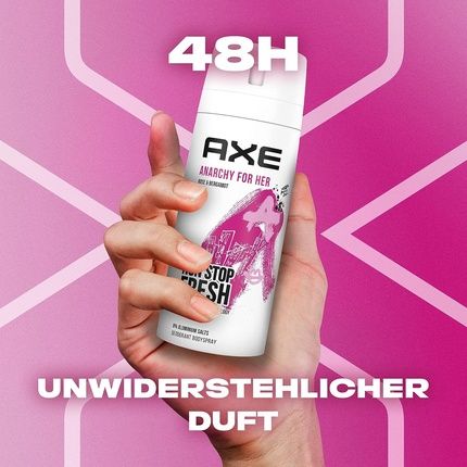 Axe Anarchy Bodyspray & Deodorant Spray For Pure Femininity Aluminum-Free 48H Freshness 150Ml - Image 3