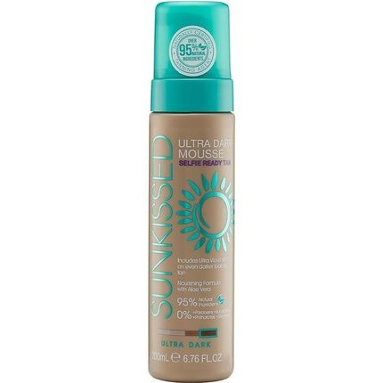 Sunkissed Self Tan Mousse Ultra Dark 200Ml 95% Natural