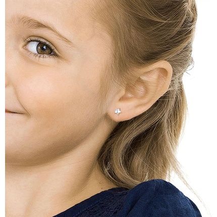 Blomdahl Hypoallergenic Silver Titanium Star Stud Earrings 8Mm Silver - Image 3