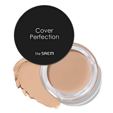 Thesaem Cover Perfection Pot Concealer #02 Rich Beige High Adherence Coverage Balm Matte Finish Sebum Control For Oily And Combination Skin