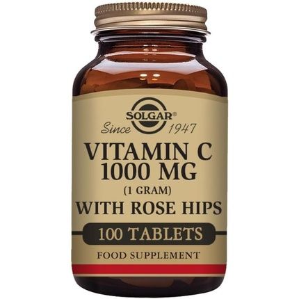 Solgar Vitamin C 1000Mg With Rose Hips Tablets - Immune System Support - For Tiredness And Fatigue - Collagen Formation Support - Vegan