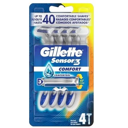 Gillette Sensor 3 Comfortgel Razor Blades - 4 Pieces