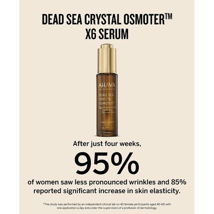 Ahava Dead Sea Crystal Osmoter X6 مصل الوجه الطبيعي المضاد للشيخوخة وتقليل التجاعيد للنساء 30 مل