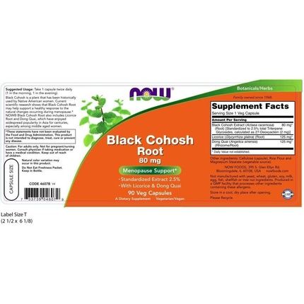 Now Black Cohosh 80Mg 90 Count - Pack Of 2