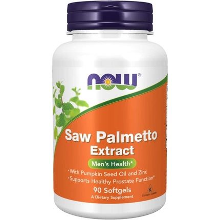 Now Supplements Saw Palmetto Extract With Pumpkin Seed Oil And Zinc Men'S Health 90 Softgels