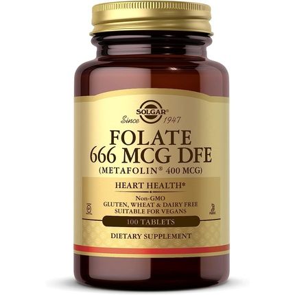 Solgar Folate 400Ug Tablets - Food Supplement For Pregnancy And Conception - Wellbeing For Men And Women - Vegan