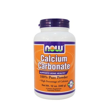 Now Foods Calcium Carbonate Powder Supports Bone Health 340G