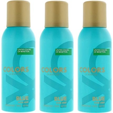 Benetton Colours De Benetton Blue Ladies Womens Deodorant Body Spray 150Ml