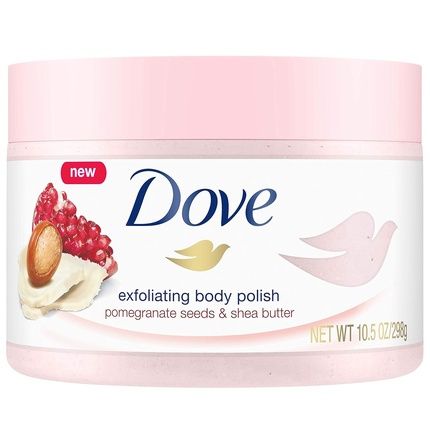 Dove Exfoliating Body Polish Scrub For Silky Soft Skin Pomegranate & Shea