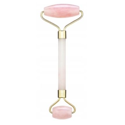 Luxuria Pink Quartz Facial Roller - Premium Rejuvenation And Relaxation Tool With Double-Ended Design