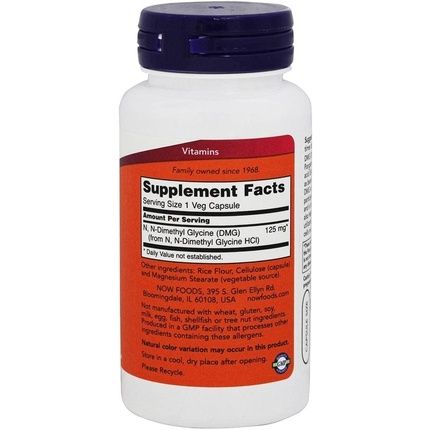 Now 125Mg Dmg 100 Veg Capsules
