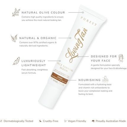 Loving Tan Purest Face Tanning Serum Dark 30Ml - Image 3