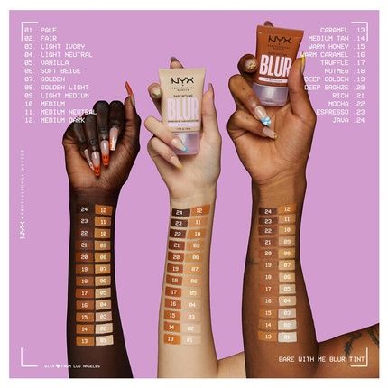 Nyx Bare With Me Blur Tint Foundation 3 Light Ivory 30Ml - Image 3
