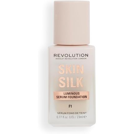 Makeup Revolution Skin Silk Serum Foundation Light To Medium Coverage With Hyaluronic Acid 23Ml