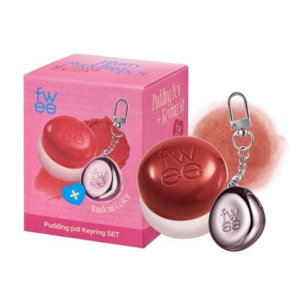 Blurry Pudding Pot Keychain Set With Airbrushed Blush & Lip Buildable Pigment