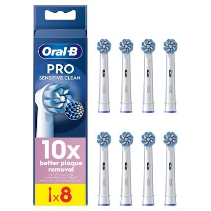 Oral B Pro Sensitive Clean Toothbrush Heads White 8 Counts