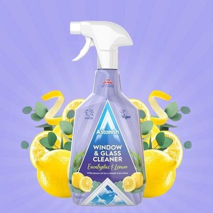 Astonish Window And Glass Cleaner Vegan And Cruelty Free Spray 750Ml Eucalyptus And Lemon - Image 3