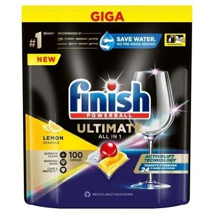 Benckiser Finish A100 Ultimate All In 1 Lemon Tablets