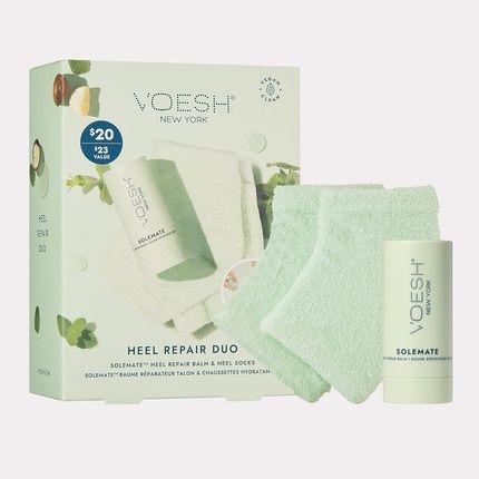Voesh Heel Repair Duo - Solemate Heel Repair Balm & Moisturizing Heel Socks