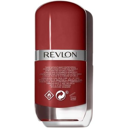 Revlon Ultra Hd Snap Nail Polish Long Lasting Vegan Formula Quick Drying One-Coat Full Coverage Colour 8Ml Red And Real