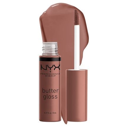 Nyx Professional Makeup Butter Gloss Brown Sugar Butterscotch Non-Sticky Lip Gloss 0.27 Fl Oz