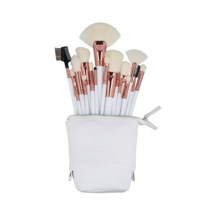 Ilu Basic Set 18 Makeup Brushes With Bag White - Image 4