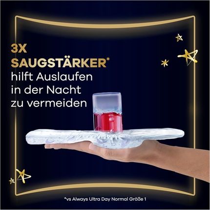 Always Ultimate Night Sanitary Pads Size 6 With Wings - Image 3