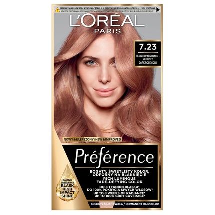 L'Oreal Infinia Preference Hair Dye 7.23 Rose Gold Blonde 210Ml