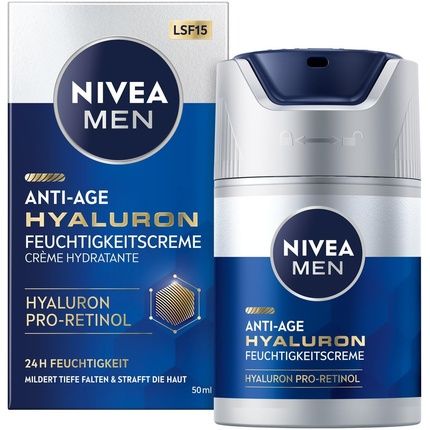 Nivea Men Anti-Age Hyaluron Moisturizer With Pro-Retinol And Spf 15 50Ml