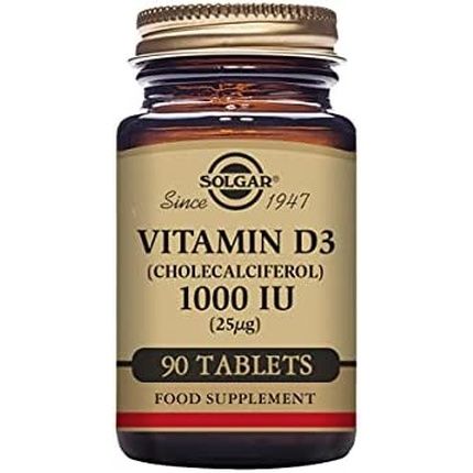Solgar Vitamin D3 Cholecalciferol 1000 Iu Tablets 90 Count