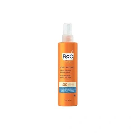 Roc Soleil-Protect Moisturizing Spray Lotion Spf 30 Non-Greasy Sunscreen High Uva/B Protection Water Resistant 200Ml