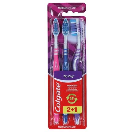 Colgate Zig Zag Medium Toothbrush Triple Pack