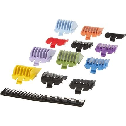 Wahl Color Pro Cordless Hair Clipper For Beginners With Self-Sharpening Waterproof Blade And Accessories - Bundle With Travel Shaver Razor For Men And 8 Color-Coded Combs