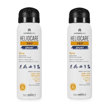 Heliocare Heliocare 360 Sport Spray Sunscreen Spf 50 2X100Ml