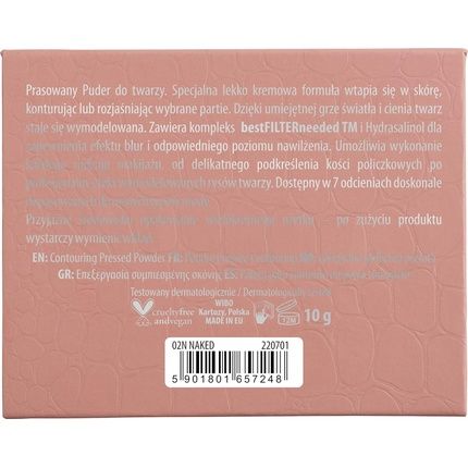 Nam Makeup Contouring Pressed Powder Nr 2 Naked 10G Medium Beige 0.35 Ounce