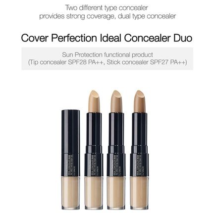 Thesaem Cover Perfection Ideal Concealer Duo #1.5 Natural Beige Full Coverage High Pigmented Concealer 1 Count