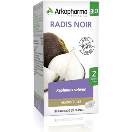 Arkopharma Organic Black Radish Food Supplement 130 Capsules