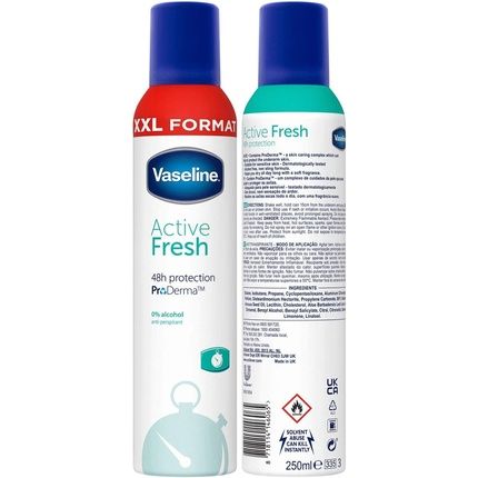 Vaseline Active Fresh Proderma Anti-Perspirant Deodorant Spray 250Ml - Image 3