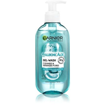 Garnier Hyaluronic Aloe Gel Wash Cleansing And Minimizing Pore 200 Ml Cleansing Gel For All Skin Types